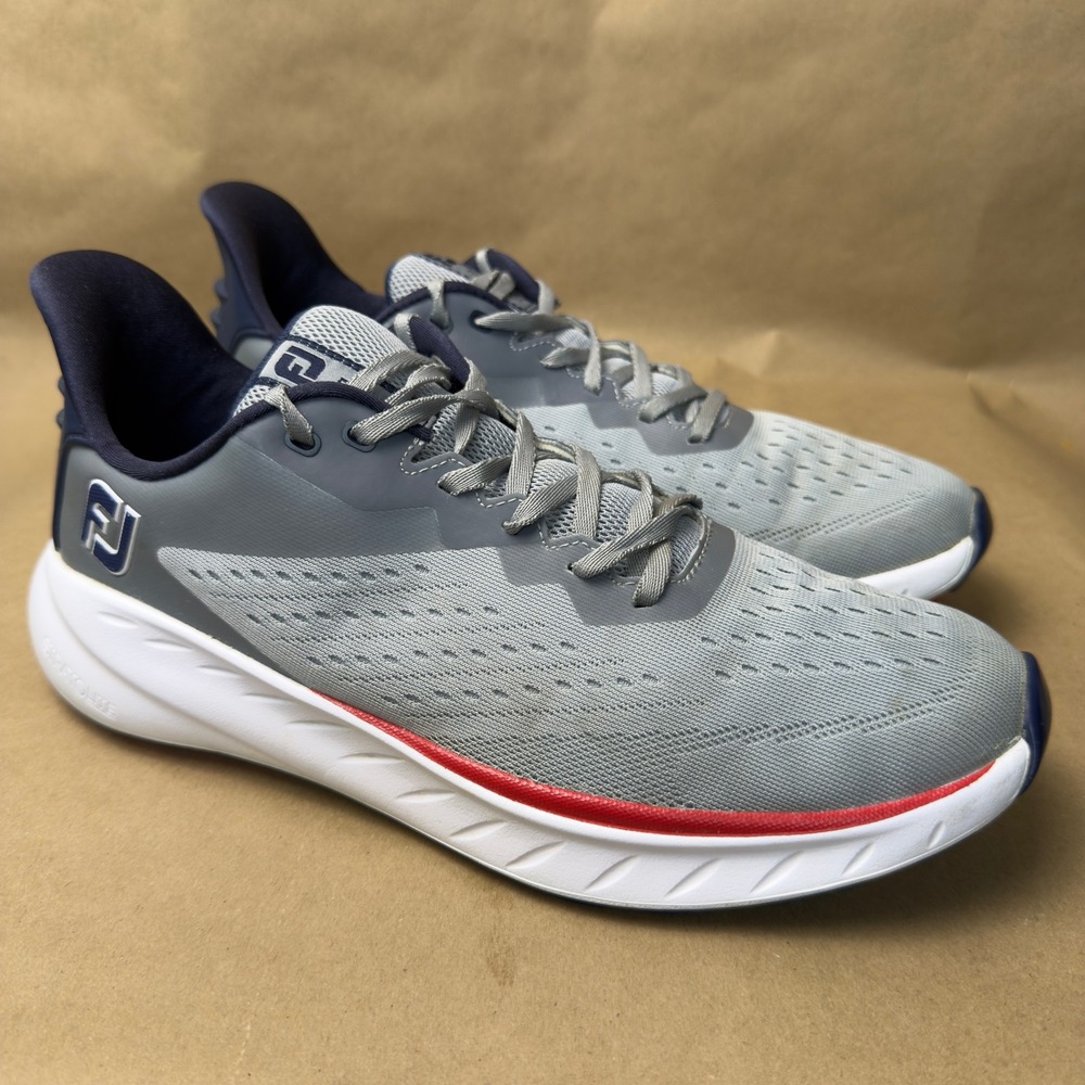 FootJoy‎ Fuel Spikeless Golf Shoes Mens 9 Grey White Red 56284